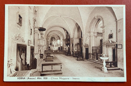 VERNA (AREZZO) - CHIESA MAGGIORE - INTERNO - Annullo : SANTUARIO VERNA * AREZZO * 16/8/39 -   P.F.253 - 444 - Arezzo