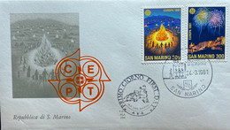 San Marino FDC Zegelnrs 1225 - 1226  Uit 1981 - FDC