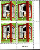 St Pierre Et Miquelon 2022 - Châssis à Guillotine, Chat - Bloc De 4 Avec Coin Daté Neufs // Mnh - Unused Stamps