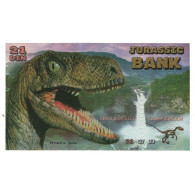 Billet, Espagne, Billet Touristique, 2015, JURASSIC BANK 21 DIN, NEUF - [ 7] Fautés & Variétés