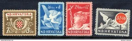 CROATIA 1944 Postal Employees Set MNH / **.  Michel 150-53 - Croazia