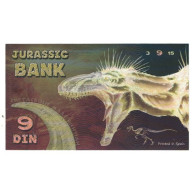 Billet, Espagne, Billet Touristique, 2015, JURASSIC BANK 9 DIN, NEUF - [ 7] Fautés & Variétés