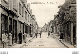 CPA (60) Songeons Rue Crignon -Fleury - Songeons