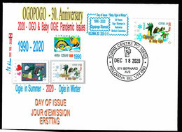 CANADA 2022 Ogopogo & OGIE IN WINTER Pandemic, Vaccine ,COVID-19 ,Coronavirus, Vaccination ,Doctor, Virus Cover  (**) - Covers & Documents