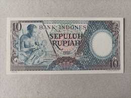 Billete De Indonesia De 10 Rupias, Año 1958, UNC - Indonésie