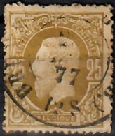 1875 Beeltenis Van Leopold II 25c Tand 15 COB 32 / Mi 29Ab / Sc 34 / YT 32 Used / Oblitéré / Gestempelt [lie] - 1869-1883 Leopold II