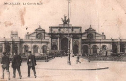 Bruxelles : Gare Du Midi Début 1900, Animée - Chemins De Fer, Gares