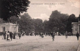 Bruxelles : Entrée Du Bois De La Cambre Début 1900, Très Animée - Forêts, Parcs, Jardins