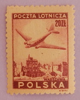 POLOGNE YT PA 13 NEUF*MH "AVION SURVOLANT VARSOVIE"  ANNÉE 1946 - Unused Stamps