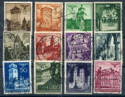 GENERAL GOVERNMENT 1940 Buildings Definitive Set Of 12 Used.  Michel 40-51 - Occupation 1938-45