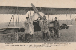 THEMES - MILITARIA - 1914 - 1918 - 51 SUIPPES - AVIATION - ATTERRISSAGE AEROPLANE - OBSERVATEUR CAPITAINE LAURENT - Weltkrieg 1914-18