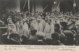 THEMES MILITARIA - 1914 - 1918 - PRISONNIERS ALLEMANDS - 51 CHALONS-SUR-MARNE -  GARE - Weltkrieg 1914-18