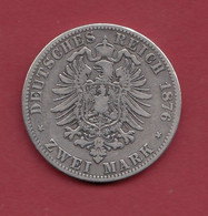 Allemagne --Prusse--- 2 Mark Argent 1876.A -- --dans L 'état - 2, 3 & 5 Mark Silver