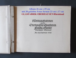OBERHAUSEN-Album-Glasfabrik FUNCKE&BECKER-38 Geklebte FOTOS-1939-Werksaufnahmen-TECHNIK-Industrie-Verrerie- - Oberhausen