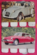 Citroën DS19, 2 CV AZL. 2 Plaquettes En Tôle COOP N° 10,26. "l'auto à Travers Les âges" - Blechschilder (ab 1960)
