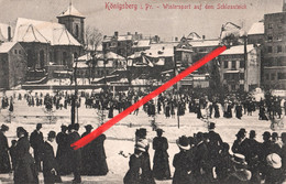AK Königsberg Kaliningrad Калинингра́д Schloßteich Wintersport Eislaufen Eislaufbahn Winter Kneiphof Löbenicht Roßgarten - Ostpreussen