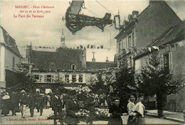 Saulieu * Fêtes D'aviation Des 11 & 12 Aout 1912 , La Place Des Terreaux - Saulieu