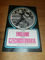 Speedway Bradforf 11.8.1971 , England Vs. Czechoslovakia , Programmheft / Programm / Rennprogramm , Program !!! - Motos