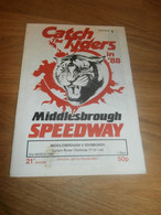 Speedway Middlesbrough 31.3.1988 , Edinburgh , Programmheft / Programm / Rennprogramm , Program !!! - Motos