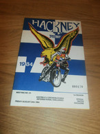 Speedway Hackney  24.8.1984 , London , Programmheft / Programm / Rennprogramm , Program !!! - Motos