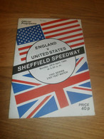 Speedway Sheffield , 29.4.1984 , England Vs. USA , Programmheft / Programm / Rennprogramm , Program !!! - Motos