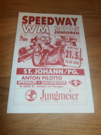 Speedway WM St. Johann , 21.5.2005 , Programmheft / Programm / Rennprogramm , Program !!! - Motos