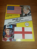 Speedway Belle Vue , 1.9.1985 , England Vs. USA , Programmheft / Programm / Rennprogramm , Program !!! - Motos