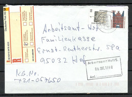 Germany Deutschland BRD 1998 R-Brief O SELB Michel 1938 & 1935 - Briefe U. Dokumente