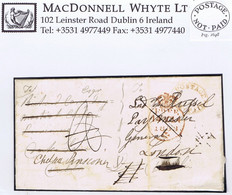 Ireland Donegal Military Dublin 1833 Letter From Sgt Cashon BALLYSHANNON/101 To Dublin, Oval POSTAGE *NOT*PAID* - Prefilatelia