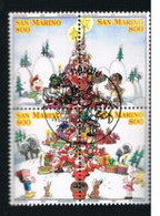 SAN MARINO - UN 1649.1652 - 1998  NATALE   (COMPLET SET OF 4 SE-TENANT)  - USED° - Used Stamps