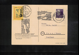 Germany / Deutschland DDR 1950 Briefmarken Ausstellung Debria Leipzig / Stamp Exhibition Interesting Postcard - Covers & Documents
