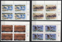 256 ANGUILLA 1982 - Y&T 465/68 Bloc De 4 - Surcharge Commonwealth - Oiseau Voilier - Neuf ** (MNH) Sans Charniere - Anguilla (1968-...)