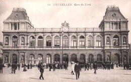 Bruxelles Gare Du Nord, Début 1900, Animée - Chemins De Fer, Gares