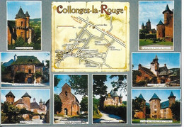 Collonges La Rouge - Plan De La Ville Et Multi Vues - Altri & Non Classificati