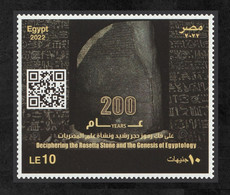 Egypt Stamps 1822-2022 Rosetta Stamp 200 Years Deciphering The Rosetta Stone - Egyptology - MNH** - Neufs