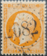 R213/58 - NAPOLEON III N°23b Orange Vif - LUXE - GC 2082 : LONS-LE-SAUNIER (Jura) - 1862 Napoleon III