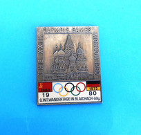 THE XXII OLYMPIC GAMES MOSCOW 1980.-1972. 8. Int. Wandertage In Blaichach - Allg - Germany Nice Rare Plaque - Bekleidung, Souvenirs Und Sonstige