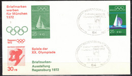168t * REGENSBURG WIRBT FÜR OLYMPIA MÜNCHEN 1972 * OLYMPIAMARKE MIT SONDERSTEMPEL  **!! - Machine Stamps (ATM)