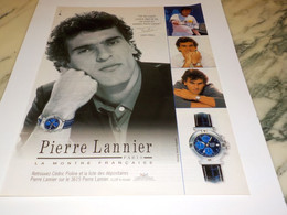 ANCIENNE PUBLICITE CEDRIC  PIOLINE LA MONTRE FRANCAISE PIERRE LANNIER  1996 - Autres & Non Classés