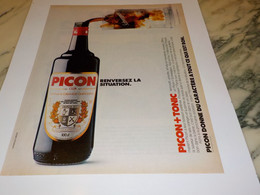 ANCIENNE  PUBLICITE RENVERSEZ LA SITUATION  PICON BIERE 1980 - Alcools