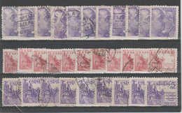 ESPAGNE - LOT DE TIMBRES OBLITERES - Verzamelingen