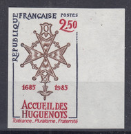 FRANCE : 1985 - HUGUENOTS N° 2380 NON DENTELE NEUF ** SANS CHARNIERE - TB MARGES - 1981-1990