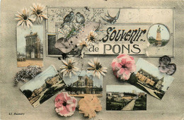 Pons * Souvenir De La Commune * Cpa 5 Vues - Pons