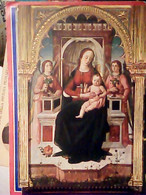 FAENZA CHIESA DEI SERVI ORA IN PINACOTECA MAESTRO DELLA PALA BERTONI MADONNA IN TRONO N1975  JA5636 - Faenza