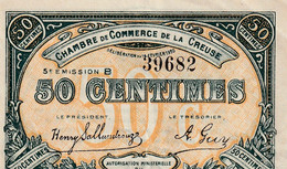 Billet De Nécessité - CHAMBRE DE COMMERCE De La CREUSE  - 50 CENTIMES 1925 - Sonstige – Europa