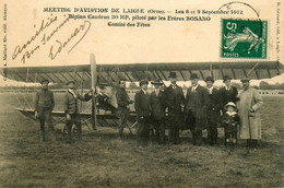 Meeting D'aviation De Laigle * L'aigle * 8/9 Sept. 1912 , Avion Biplan Caudron 30HP Aviateurs Frères BOSANO Comité Fêtes - L'Aigle