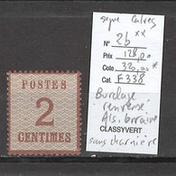 France - Alsace Lorraine - Yvert 2b** - Depart 10% De La Cote-- 2 Cts - BURELAGE RENVERSE - SIGNE CALVES - Unused Stamps