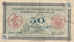 Billet De Nécessité - CHAMBRE DE COMMERCE De BELFORT 1919 - Sonstige – Europa