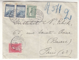 Turquie - Lettre Recom De 1938 ? - Oblit Pera - Exp Vers Paris - Lettres & Documents