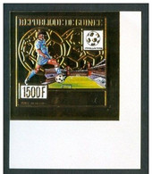 1990 Guinea "Italia 90" World Cup Gold Printed Imperf. MNH** B613 - 1990 – Italie